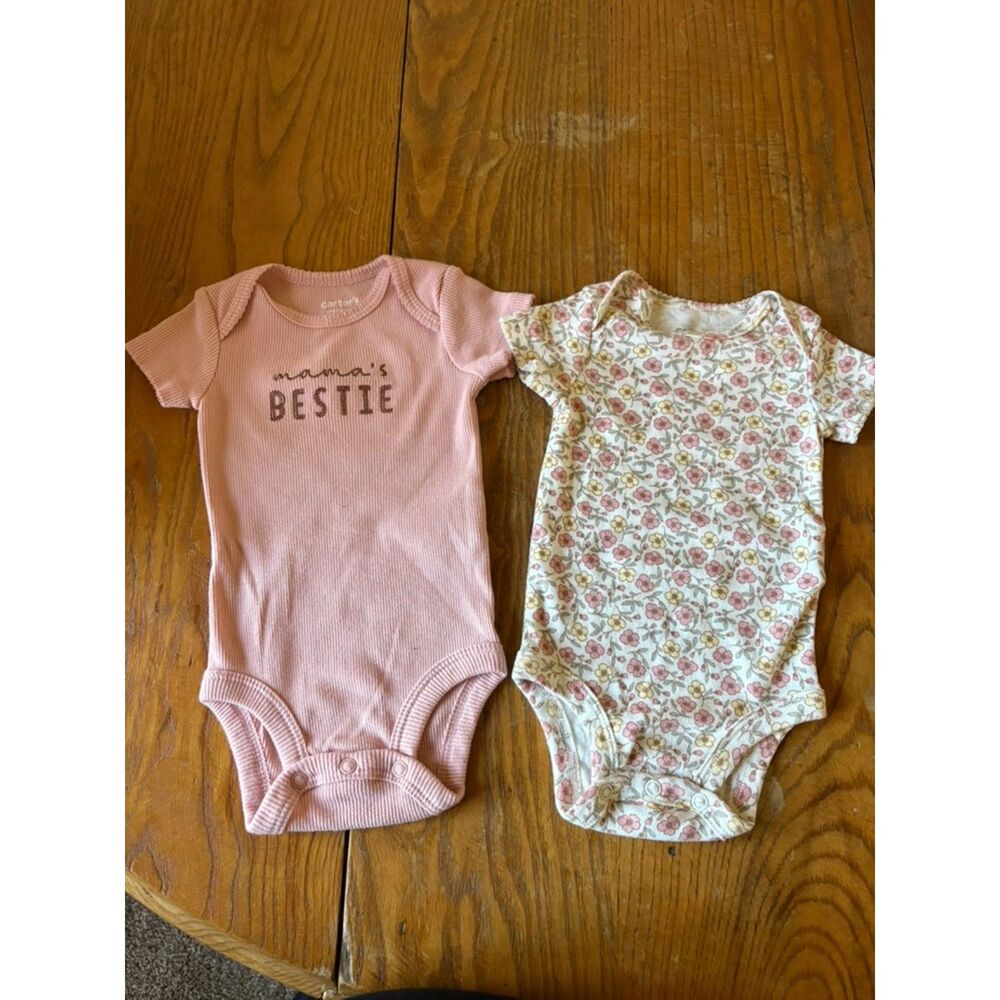 2 Carter's Snap One Piece Size 0-3 Months